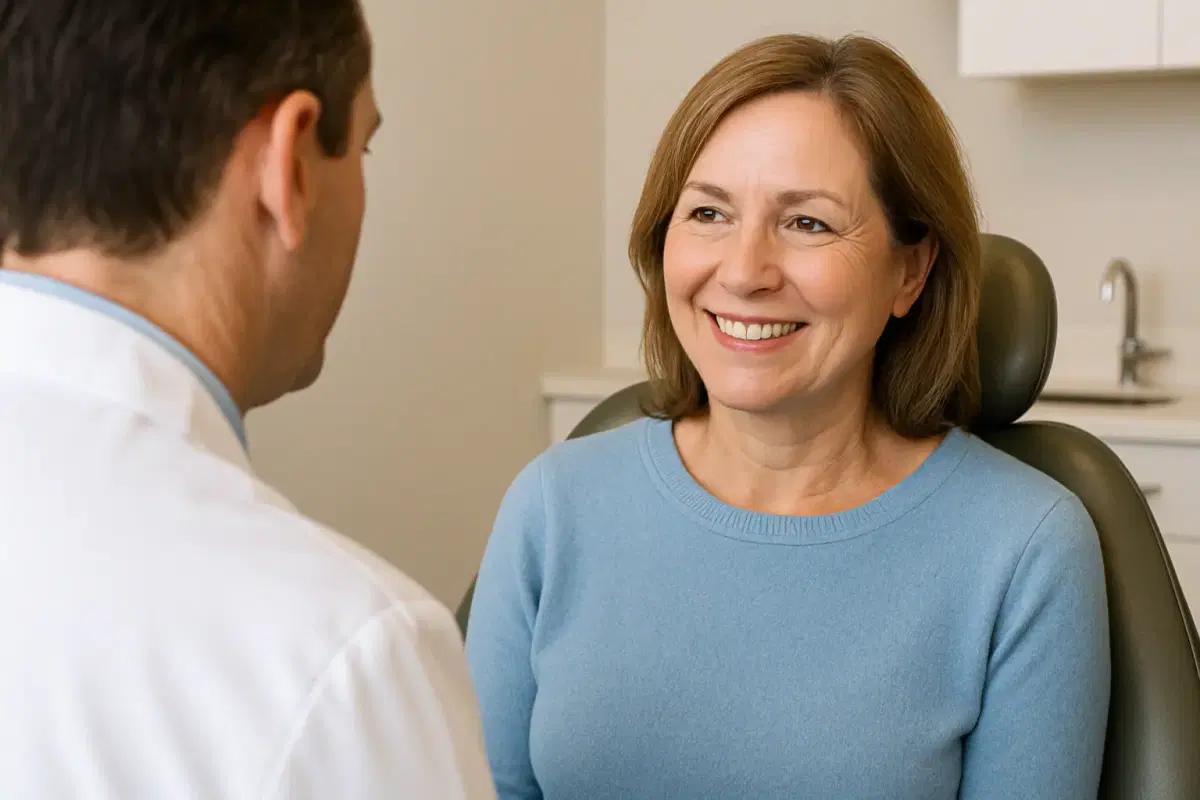 Doctor consulting with patient about zygomatic implants